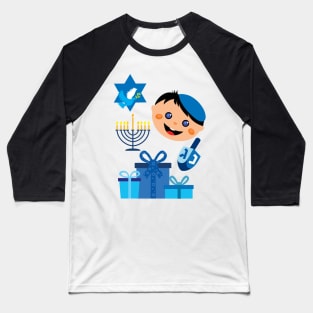 Cute Happy Hanukkah Baseball T-Shirt